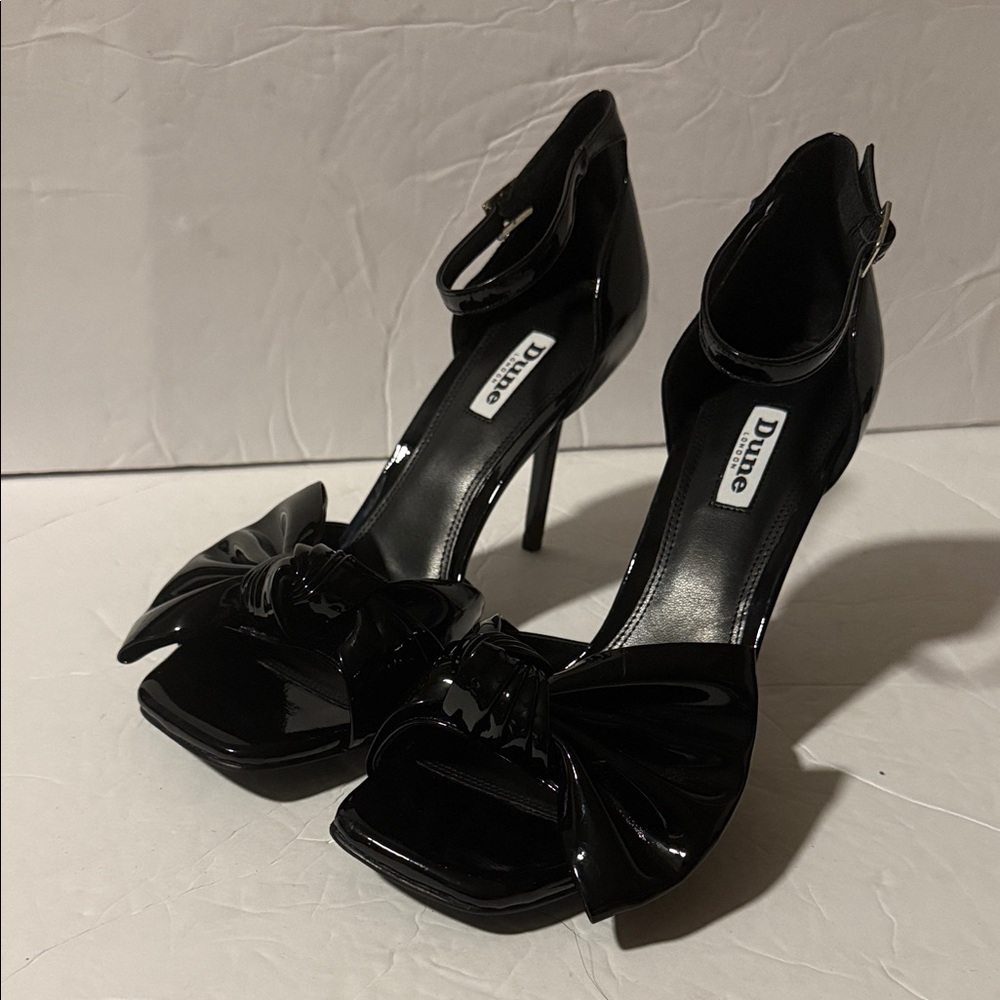 Dune London Black Patent Leather Heels size 11
